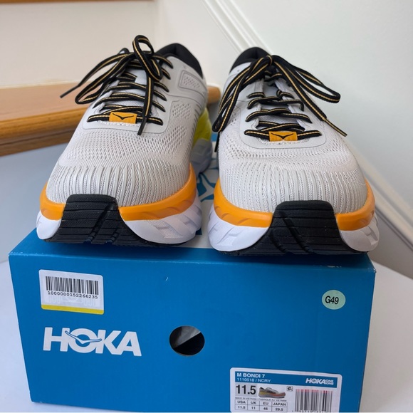 NWT Hoka Bondi 7 brand NEW in box Hoka One One Running shoes - Nimbus Cloud Grey - Picture 12 of 16